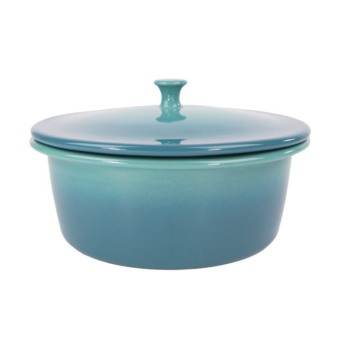 American Bakeware Covered Casserole - Sunset Orange - 3 qts. / 10.5" x 10.5" x 5.75" / Made in the USA N11