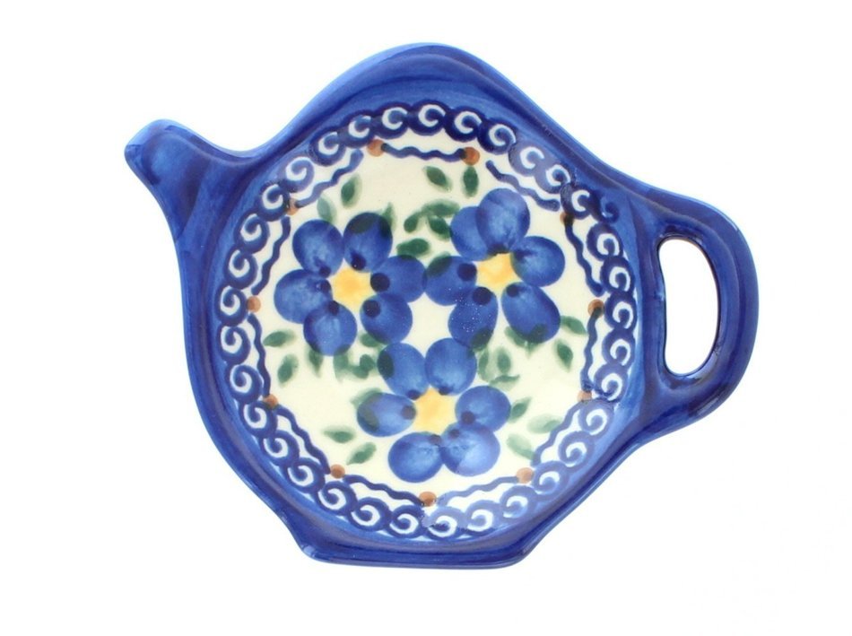 Polish Pottery Spring Blossom Teabag Holder