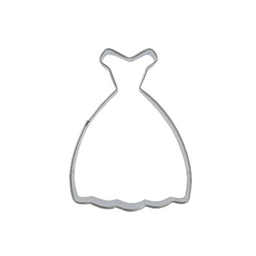 FairyTeller Dresses Cookie Tools Cutter Mould Biscuit Press Icing Set Stamp Mold Stainless Steel Dessert Decoration... N2
