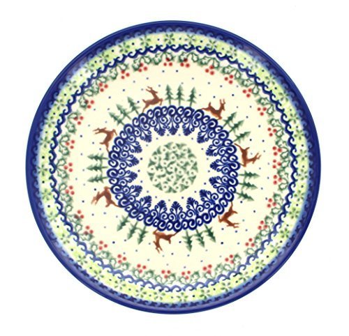 Polish Pottery Reindeer Delight Dessert Plate