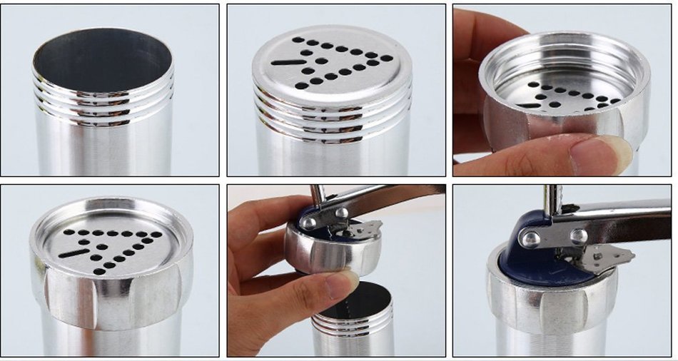 PNBB 1 Set of Aluminum Alloy Cookie Press with 20 Disks and 4 Icing Tips N7
