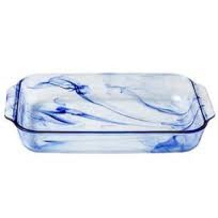 Pyrex Watercolor Collection Blue Lagoon 3-qt Oblong Baking Dish