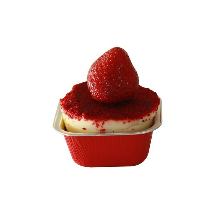 Foil Baking Quadro Cup 3.4 ounces with Lid Red 100 count box