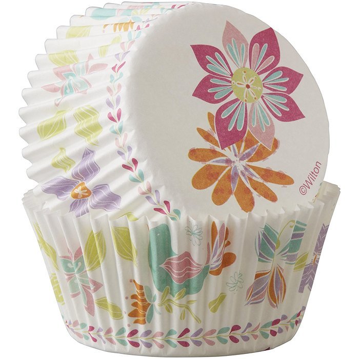 415-7909 Wilton Spring Flowers Baking Cups, 75-Count N3