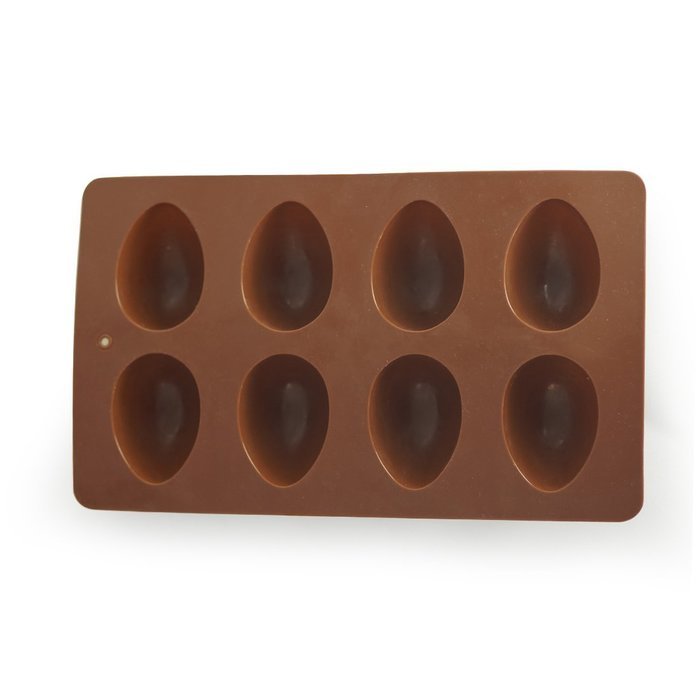 MIREN 8-Cavity Egg Shape Non Stick Silicone Mold for Chocolate, Pastry, Cake, Muffin, Bread, Big Ice Cube, Soap... N2