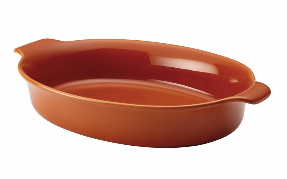 Anolon Vesta Stoneware 3-Quart Oval Au Gratin, Baltic Blue N4