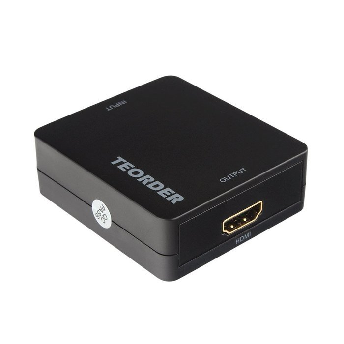 Teorder RCA Composite AV CVBS to HDMI Audio Video Mini Converter Adaptor Full HD 720P 1080P with USB Charge Cable... N2