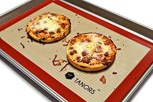Tanors Silicone Baking Mat (2 Pack), Beige/Red N3