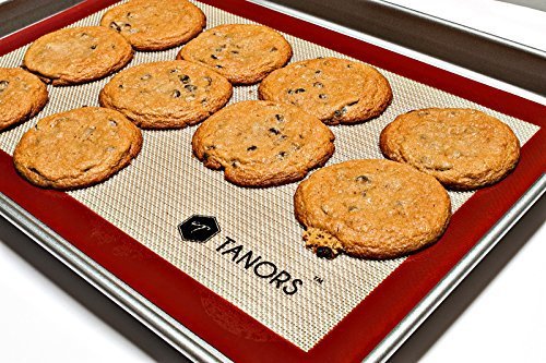 Tanors Silicone Baking Mat (2 Pack), Beige/Red N4