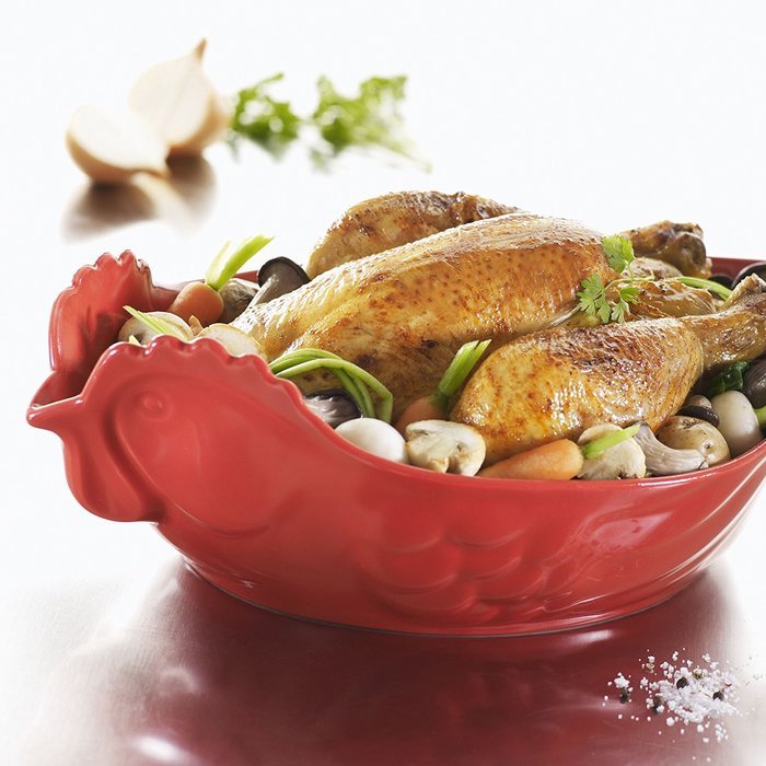Revol Happy Cuisine 641298 Poultry Dish, 70-1/2-Ounce, Seychelles Yellow