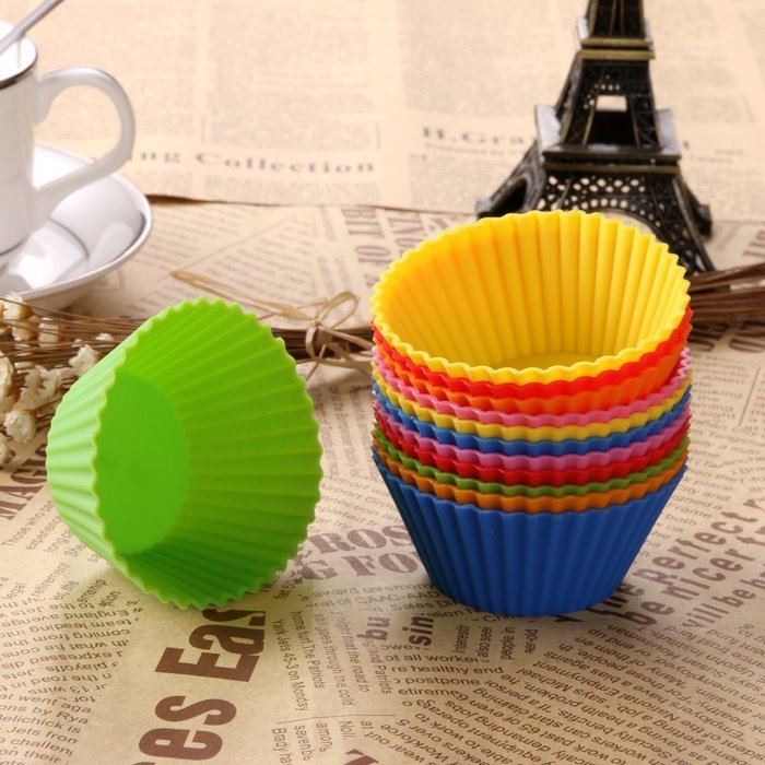 Pony's Rainbow Baking Cups / Cake Molds - Food Grade Silicone - Set of 12 N2