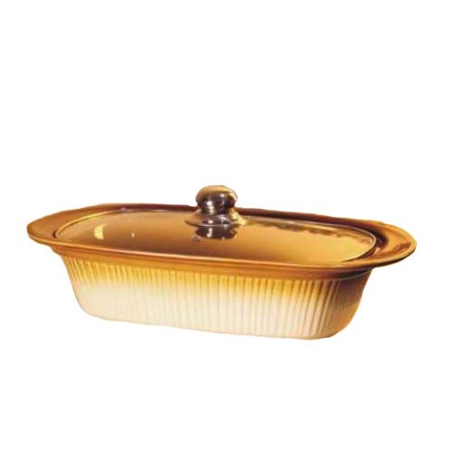 Essential D&eacute;cor Entrada Collection GL89676 Ceramic Rectangular Casserole Dish with Cover, 17-Inch