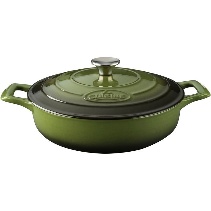 La Cuisine PRO Saute 3.75 Qt Enameled Cast Iron Covered Dutch Oven, Blue N7