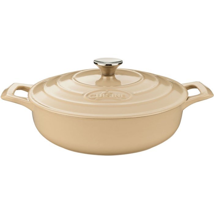 La Cuisine PRO Saute 3.75 Qt Enameled Cast Iron Covered Dutch Oven, Blue N12