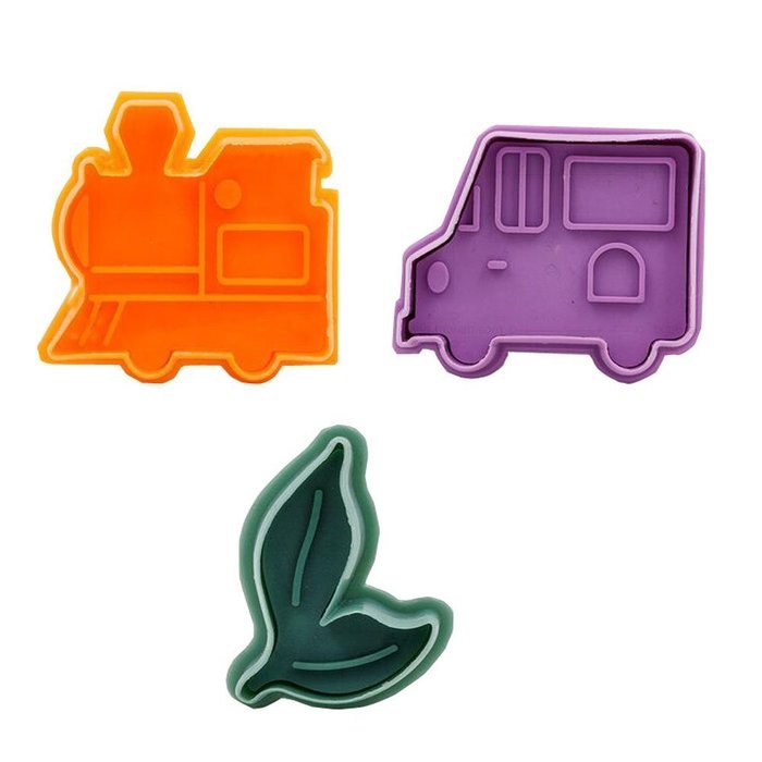 3 PCs Bake Mold Creative Home Press Cookies Making Supply [F]