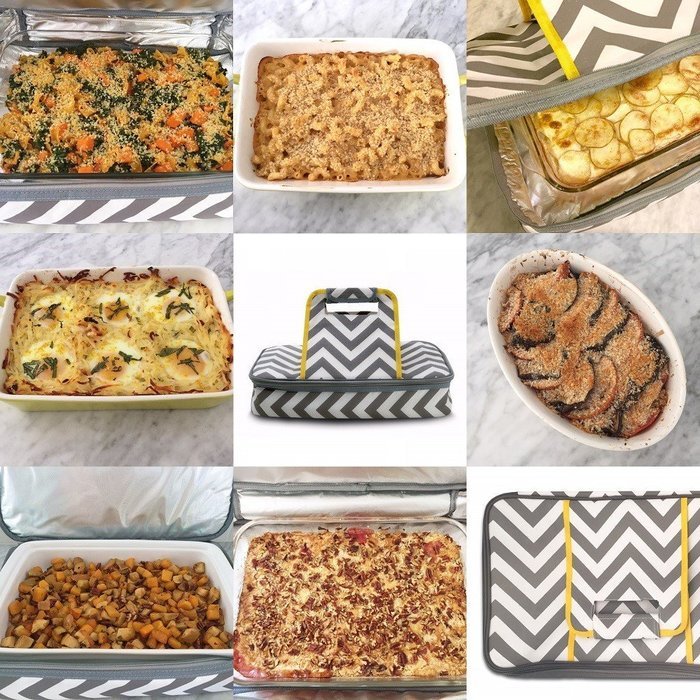 Premium Thermal Insulated Stylish Casserole Carrier to Tote and Keep Best Lasagna Potluck Picnic Holiday Dish... N6
