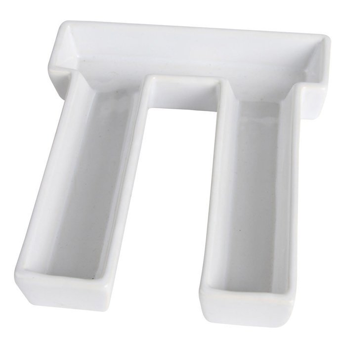 Ivy Lane Design Ceramic Greek Alphabet Dish, Pi
