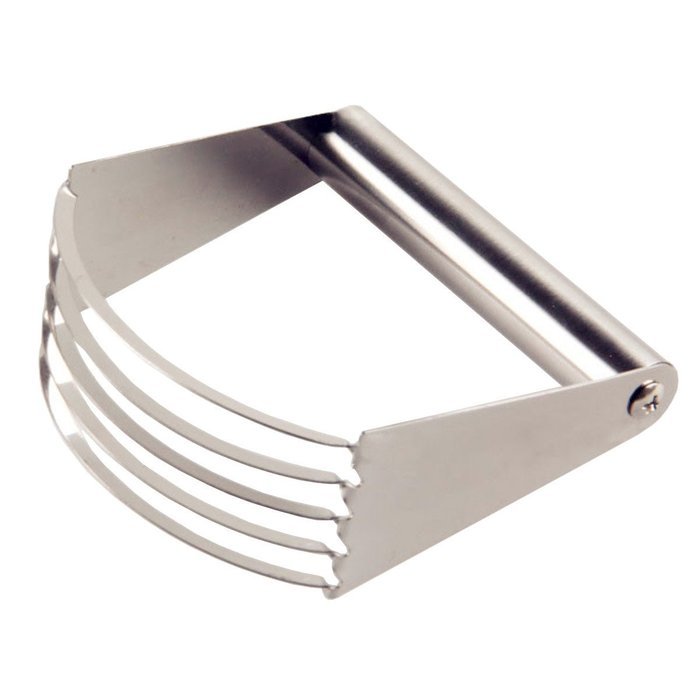 Cuisine Time Pastry Cutter Stainless Steel - Professional Baking Dough Blender with 5 Blades and Round Comfort...