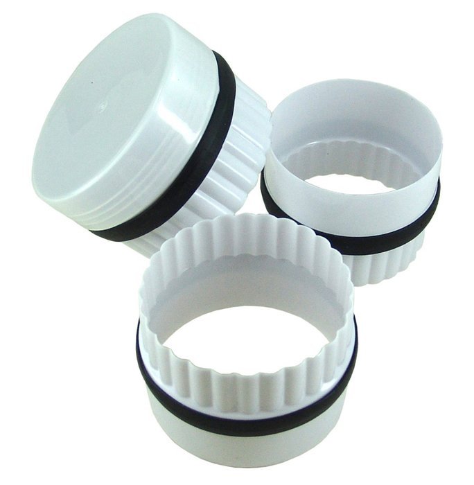 MAINSTAYS Double-Sided Buiscuit Cutter Set - 4-Piece Set - White