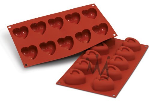 Professional Silikomart Uniflex Medium Passion Heart Silicone Mold Baking Pan