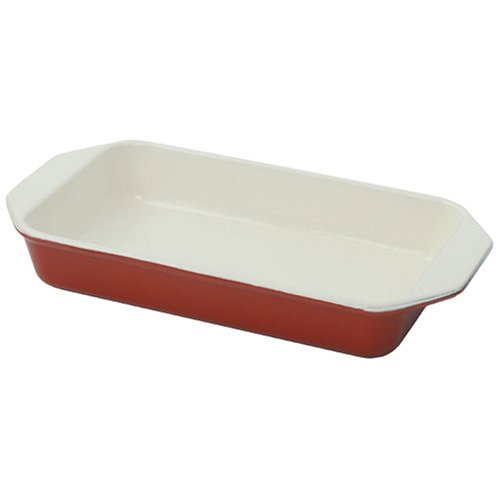 French Home Red 1.75 Quart Rectangular Gratin Baking Dish