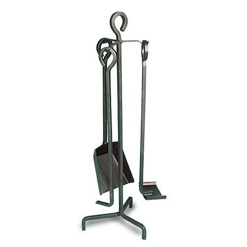 4 PC Black Mini Fireplace Tool Set
