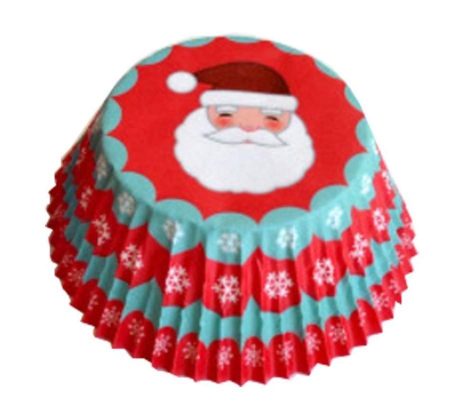 Set Of 100 /Disposable Cake Cups Christmas