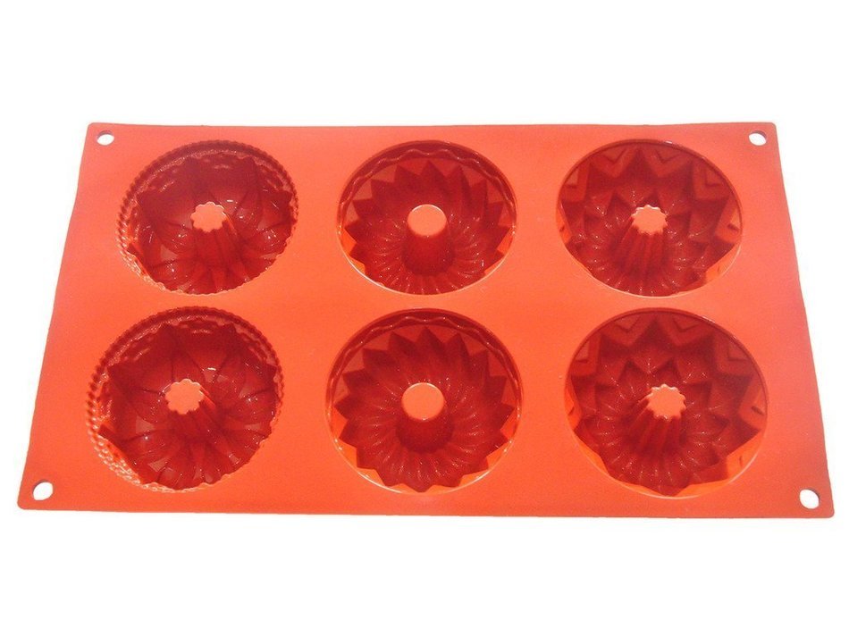 FOUR-C Cake Supplies Cake Baking Molds Flower Silicone Pans Color Purplish Red N3