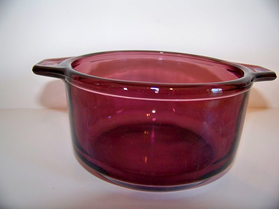 Dynaware Pyrorey Maroon Baking Dishes 4 Piece Christmas Decor Vintage N3