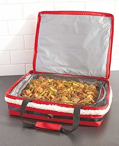 Santa Christmas Casserole Carrier Tote N2