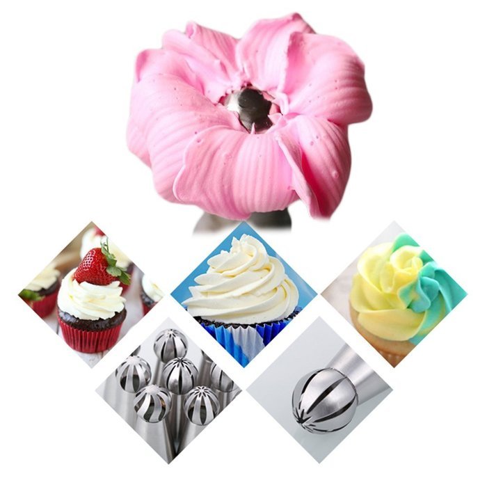 Superelead New and Improved Russian Icing Piping Nozzles Sphere Ball Tips Pastry Cake Fondant Cupcake Buttercream... N4