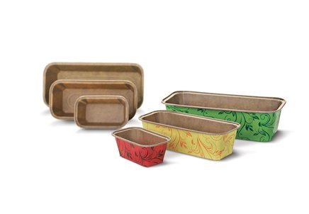 Large Scroll Design Paper Loaf Baking Mold Yellow - 7.8" x2.87"x 2.37'' (Pack of 780) N2