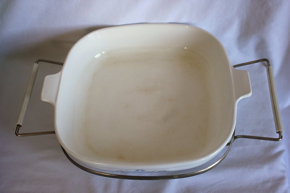 Vintage Corning Ware " Cornflower Blue " Pyroceram Skillet Casserole w/ Solid Color Lid B-5 - 2 Inch by 9.75 Inch N2
