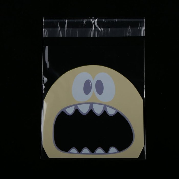 Cute Foodie Monster Self-Adhesive Cookie Candy Wrapping Gift Seal Bag 4 Colors - Pink, 10*10cm N20