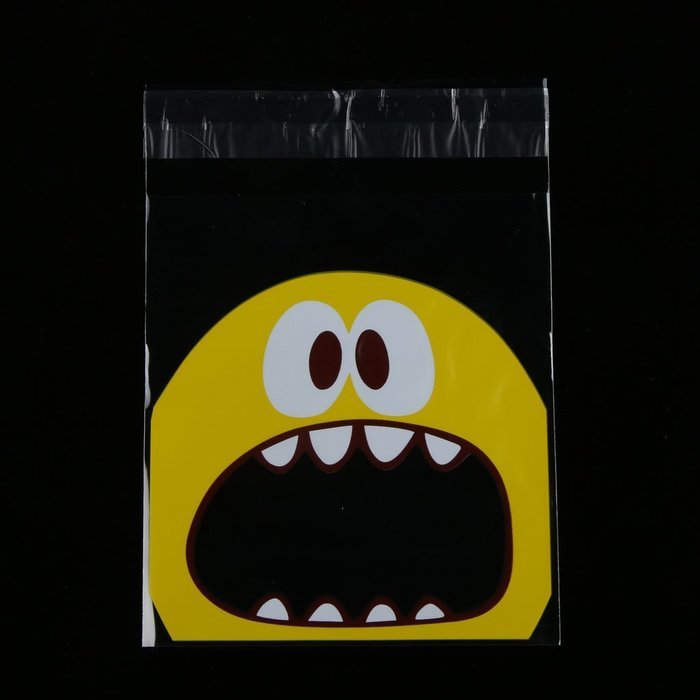 Cute Foodie Monster Self-Adhesive Cookie Candy Wrapping Gift Seal Bag 4 Colors - Pink, 10*10cm N24