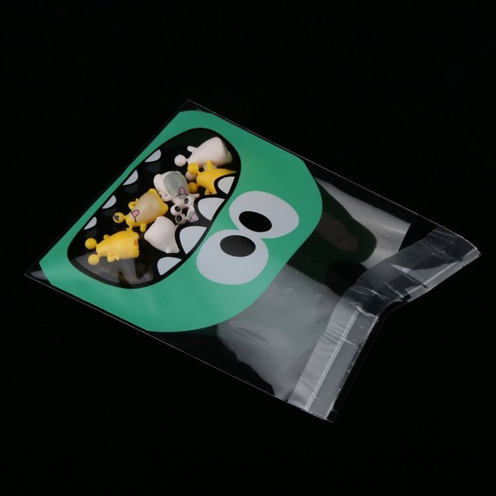 Cute Foodie Monster Self-Adhesive Cookie Candy Wrapping Gift Seal Bag 4 Colors - Pink, 10*10cm N31