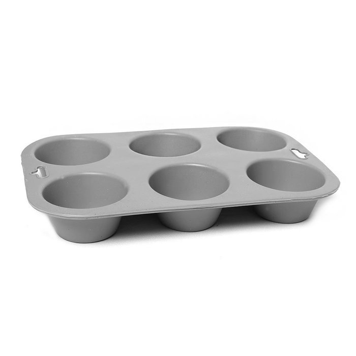 12 Cup Silicone Muffin Pan, Non-Stick Bakeware for Perfect Cupcake Results Made of Black Aluminum by Topenca N3