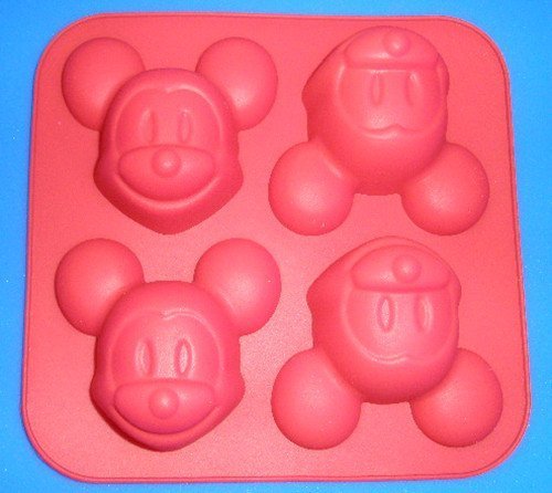 Creativemoldstore 1pcs 4-Mickey Mouse(HY1-027) Silicone Cake/Jelly/Pudding Baking Pan DIY Mold
