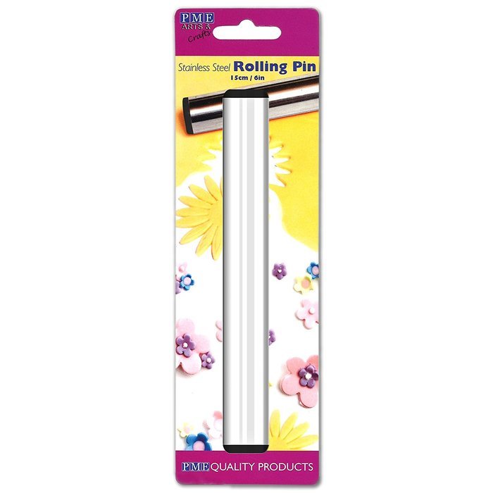 PME Stainless Steel Rolling Pin, 6", Silver N2