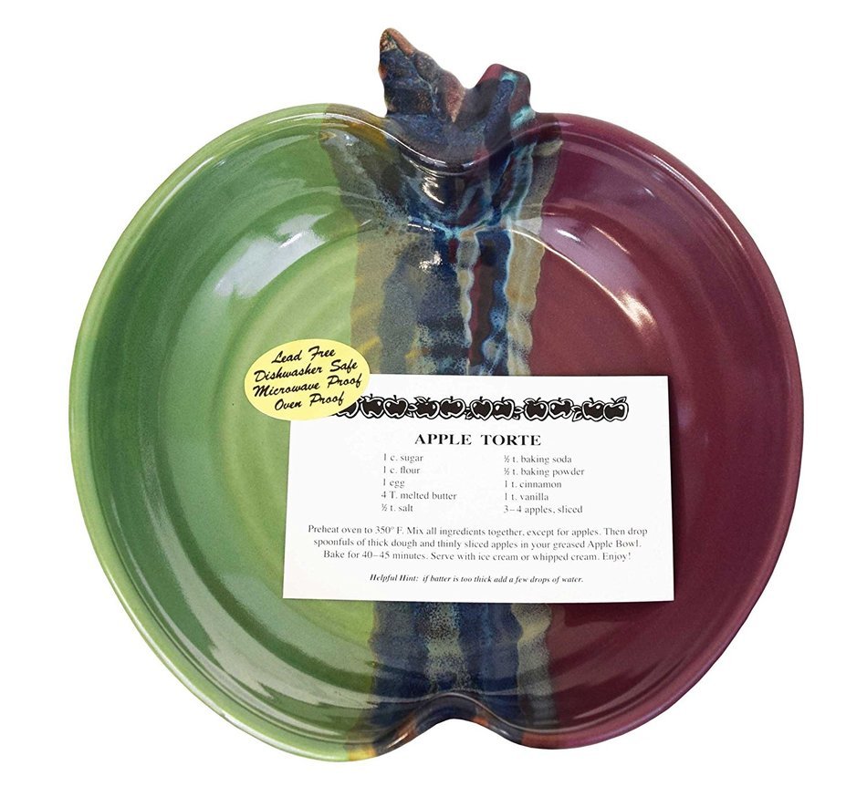 Clay In Motion Handmade Ceramic Apple Torte Baking Dish - Mossy Creek