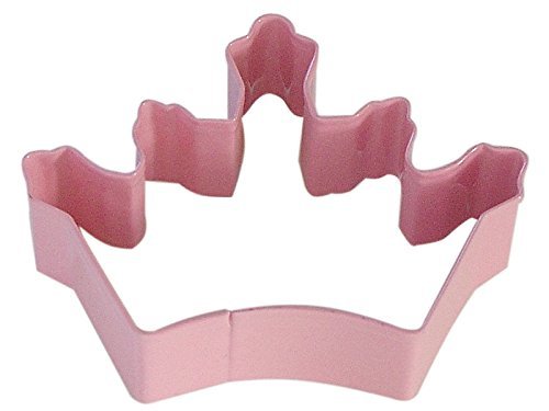 R&M Crown Coronation Pink 3.5" Cookie Cutter With Colored, Durable, Baked-on Polyresin Finish
