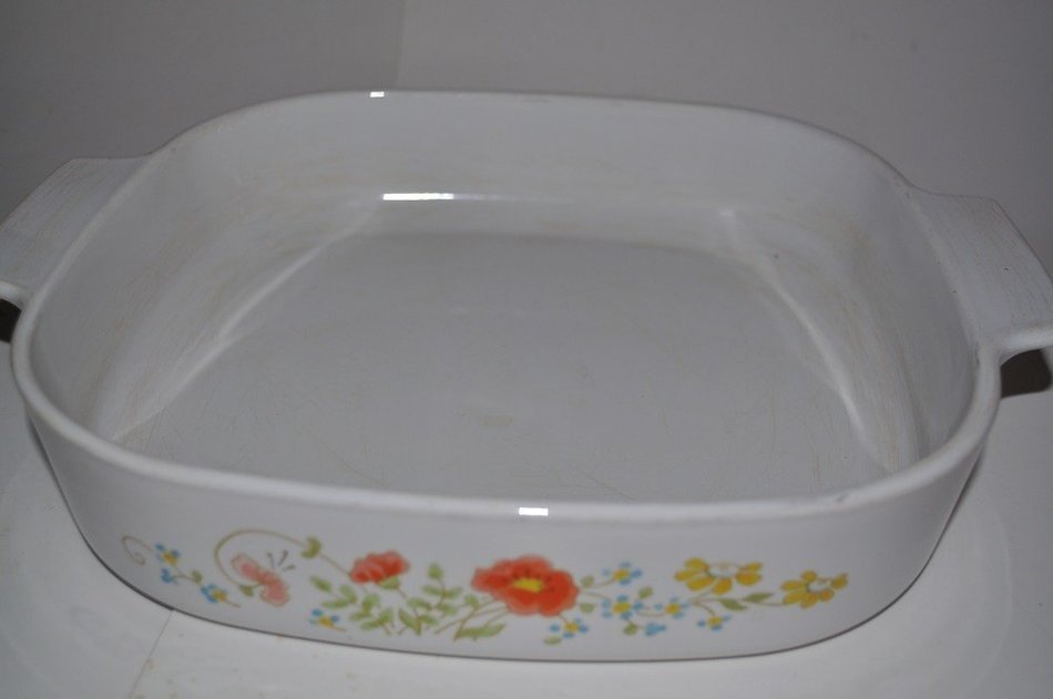 Corning Ware Wildflower A-10-b 10" Casserole Dish N5