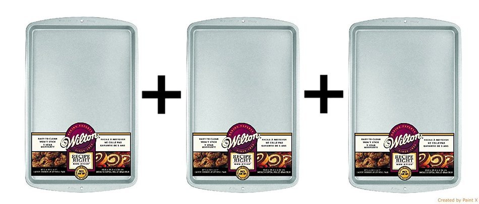 Bulk Buy: Wilton Recipe Right Small Cookie Pan-13.25"X9.25 (3-Pack)