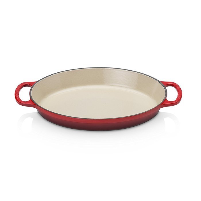 Le Creuset Enamel Cast Iron Signature Oval Baker, 2.25 quart, Cerise ...