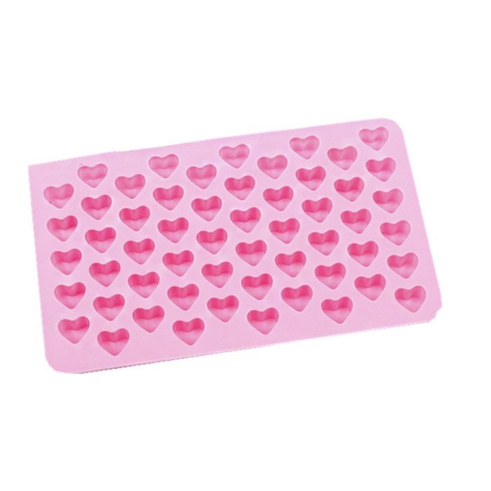 [2 Packed] Mini 55 Cavity Heart Silicone Mold Chocolate Ice Cube Wedding Themed Party Candy Mold