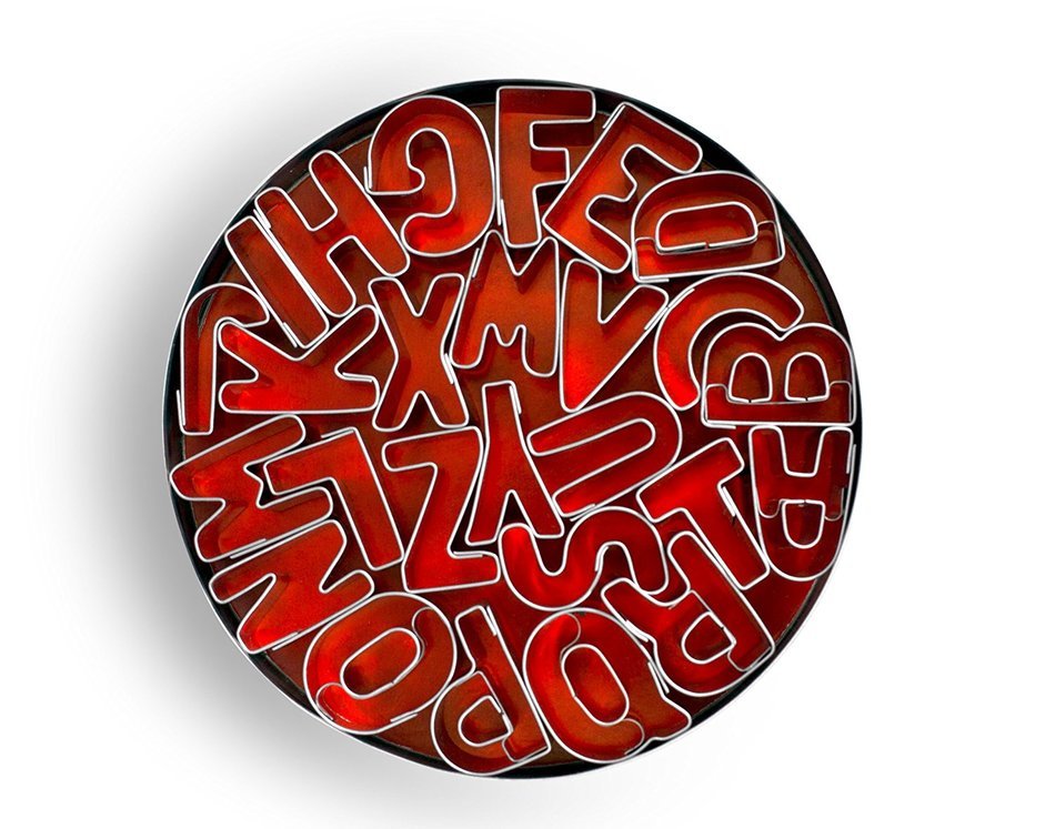 Internet&rsquo;s Best Cookie Mini Alphabet Cutter Set | 26 Piece Capital Letters Cutter Molds | Fruit Biscuit Fondant... N4