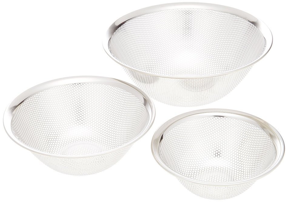 Sori Yanagi stainless bowl punchingstrain​er (16.19.23) 6pcs N3