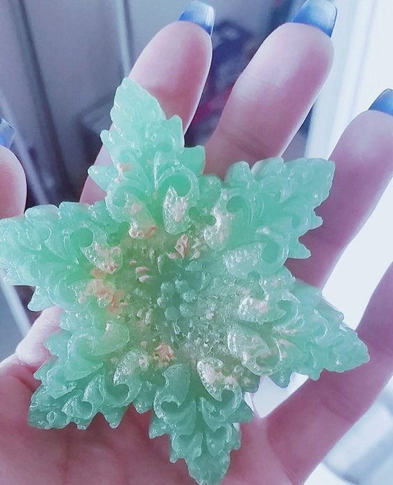 Wocuz W0398 3d Big Snowflake Silicone Candle Making Mold Soap Mold DIY Craft Mould Cake Top Decoration N2