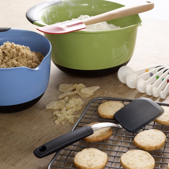 OXO Good Grips 3-Piece Mixing Bowl Set, Blue/Green/Yellow N5