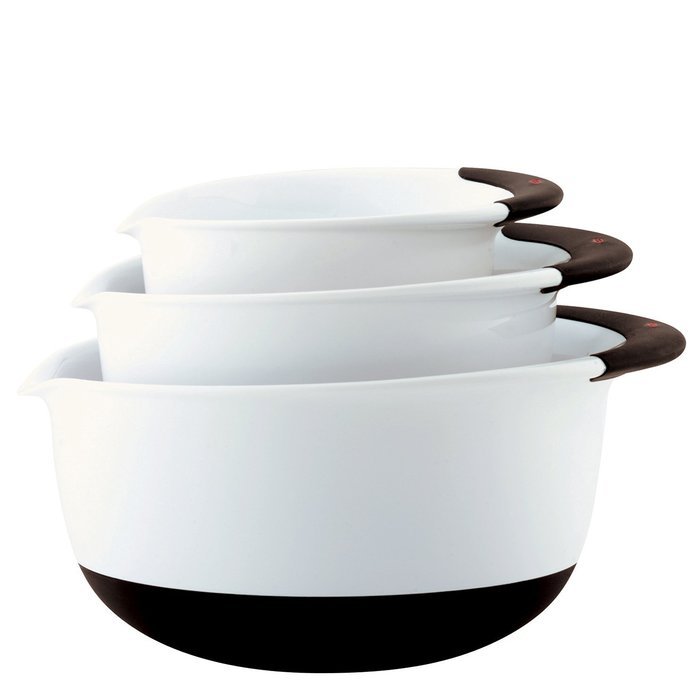 OXO Good Grips 3-Piece Mixing Bowl Set, Blue/Green/Yellow N6